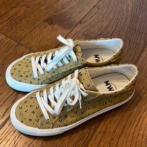 Madewell Gold Shoes for Women Canvas Flats Size 7.5 Animal Print Olive Green.